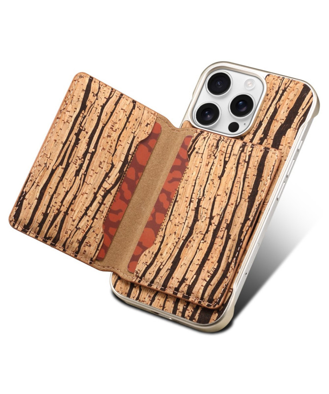 Coque iPhone 16 Pro Max MagFolio Wood | Motif Bois & MagSafe