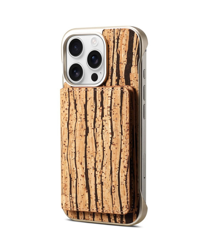 Coque iPhone 16 Pro Max MagFolio Wood | Motif Bois & MagSafe