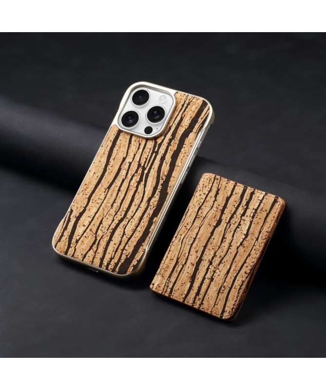 Coque iPhone 16 Pro Max MagFolio Wood | Motif Bois & MagSafe