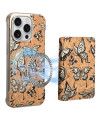 Coque iPhone 16 Pro Max MagFolio Nature | Papillons & Effet Liège