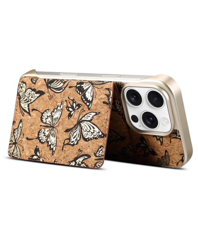 Coque iPhone 16 Pro Max MagFolio Nature | Papillons & Effet Liège