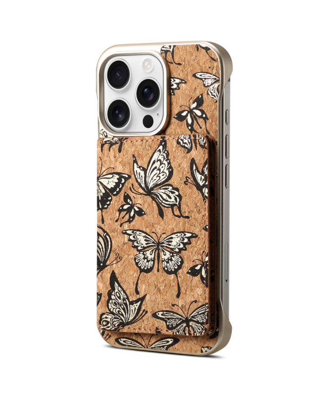 Coque iPhone 16 Pro Max MagFolio Nature | Papillons & Effet Liège