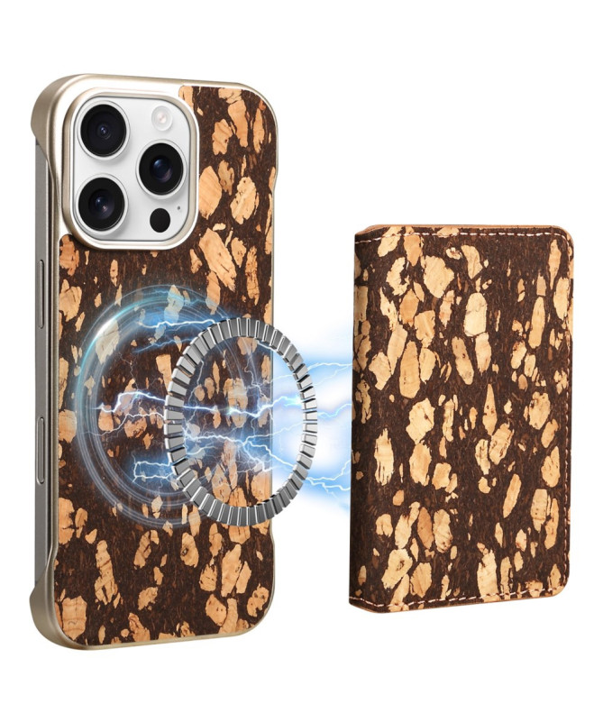 Coque iPhone 16 Pro Max MagFolio Cork | Motif Liège & MagSafe