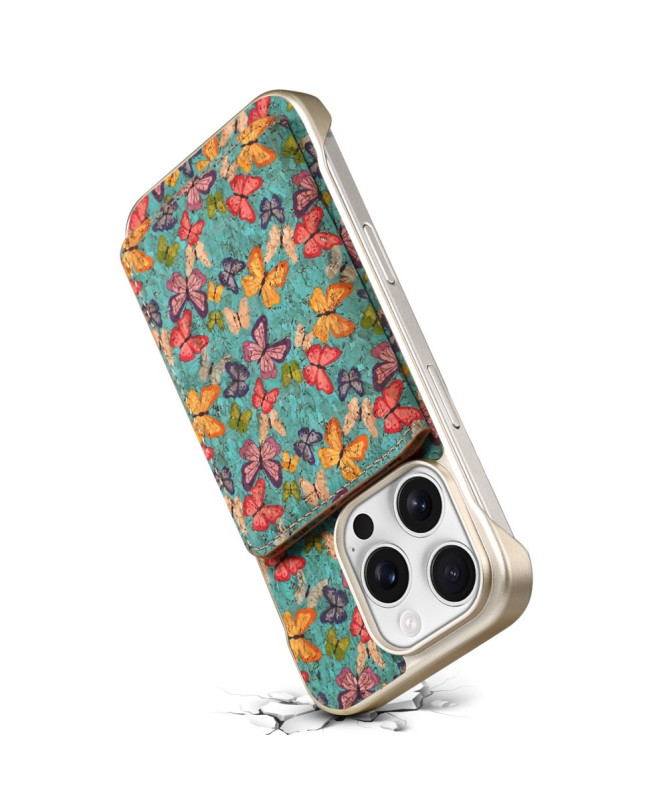 Coque iPhone 16 Pro Max MagFolio Butterfly | Motif Papillons & MagSafe