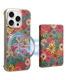 Coque iPhone 16 Pro Max MagFolio Daisy | Motif Fleuri & MagSafe