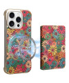 Coque iPhone 16 Pro Max MagFolio Daisy | Motif Fleuri & MagSafe