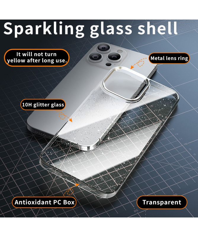 Coque iPhone 16 Pro Max CrystalGlow | Transparente et Scintillante