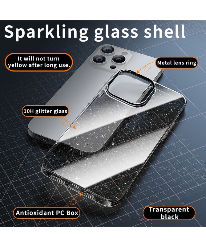 Coque iPhone 16 Pro Max CrystalGlow | Transparente et Scintillante