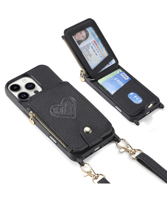 Coque iPhone 16 Pro Max Portefeuille, Stand et Lanière