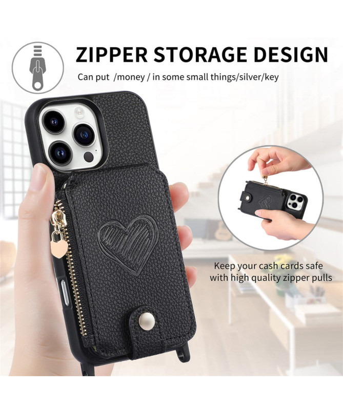 Coque iPhone 16 Pro Max Portefeuille, Stand et Lanière