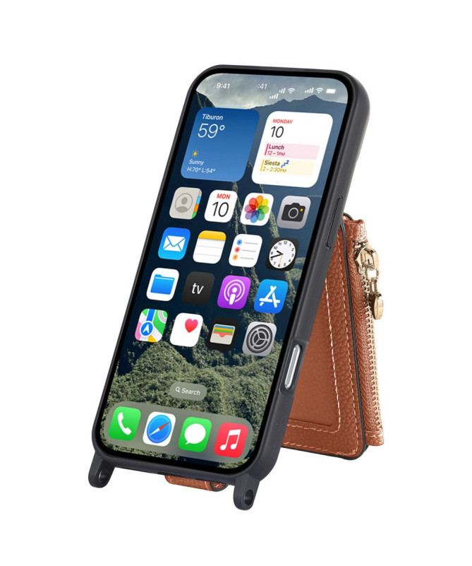 Coque iPhone 16 Pro Max Portefeuille, Stand et Lanière