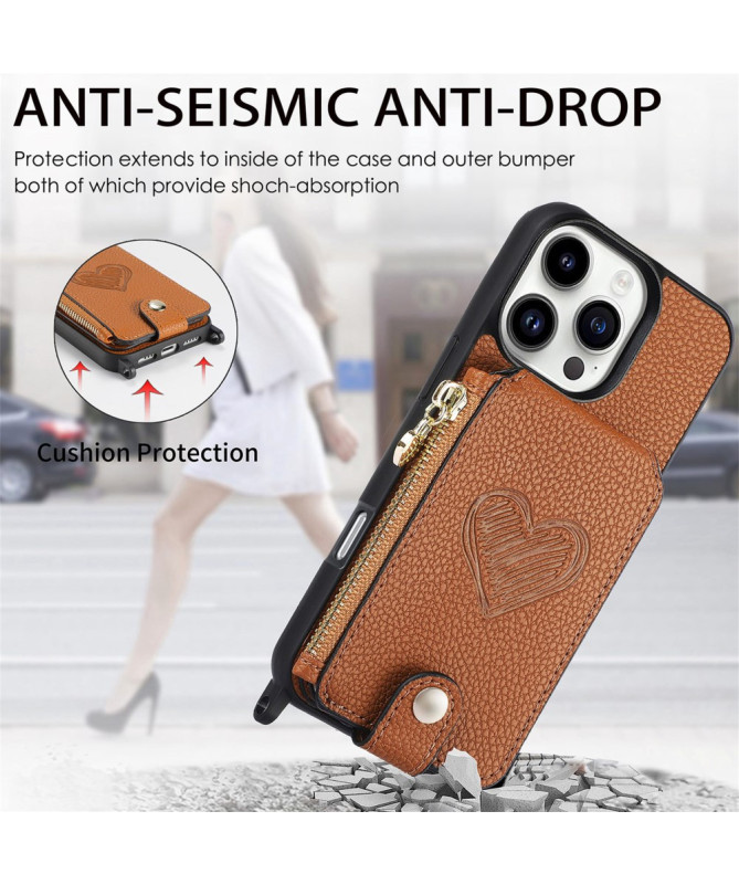 Coque iPhone 16 Pro Max Portefeuille, Stand et Lanière