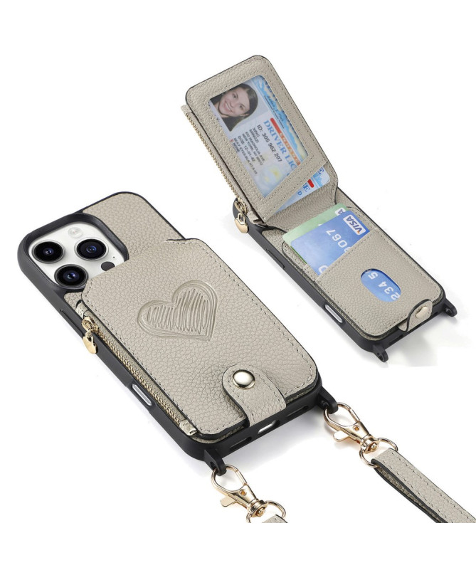 Coque iPhone 16 Pro Max Portefeuille, Stand et Lanière