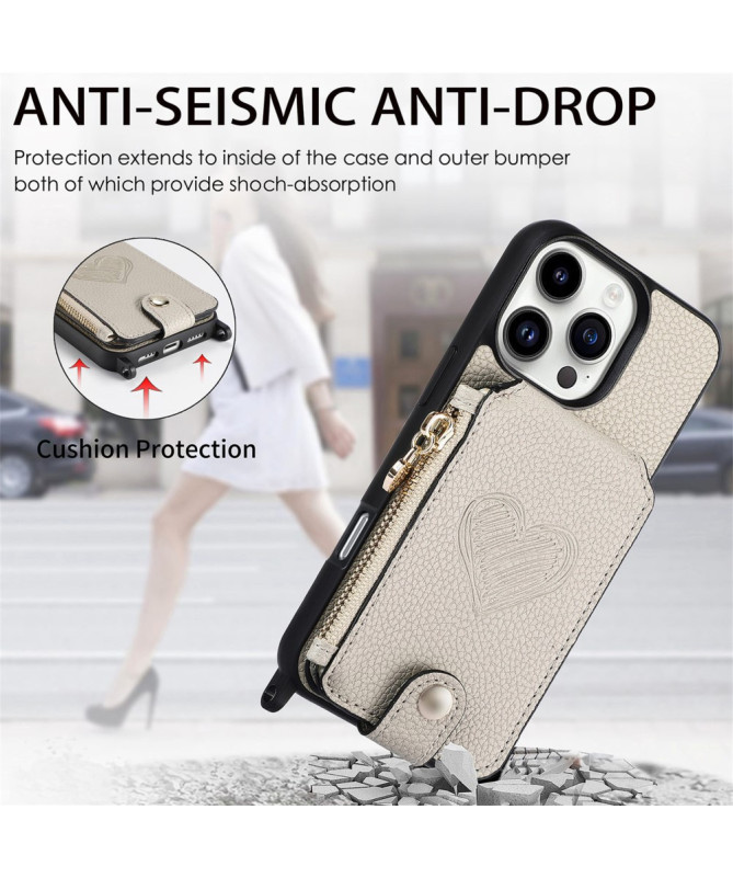 Coque iPhone 16 Pro Max Portefeuille, Stand et Lanière