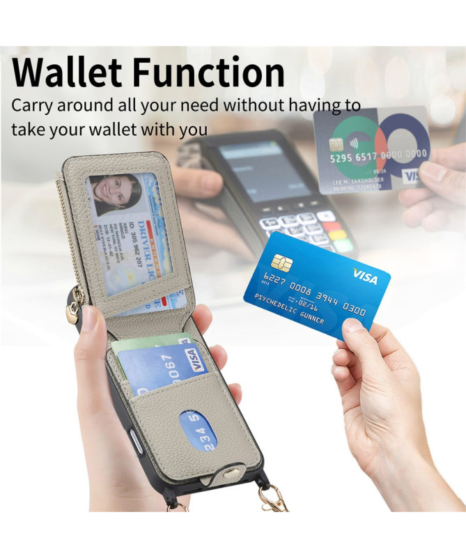 Coque iPhone 16 Pro Max Portefeuille, Stand et Lanière