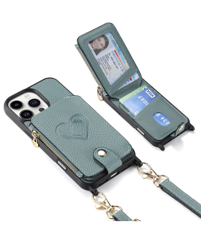 Coque iPhone 16 Pro Max Portefeuille, Stand et Lanière