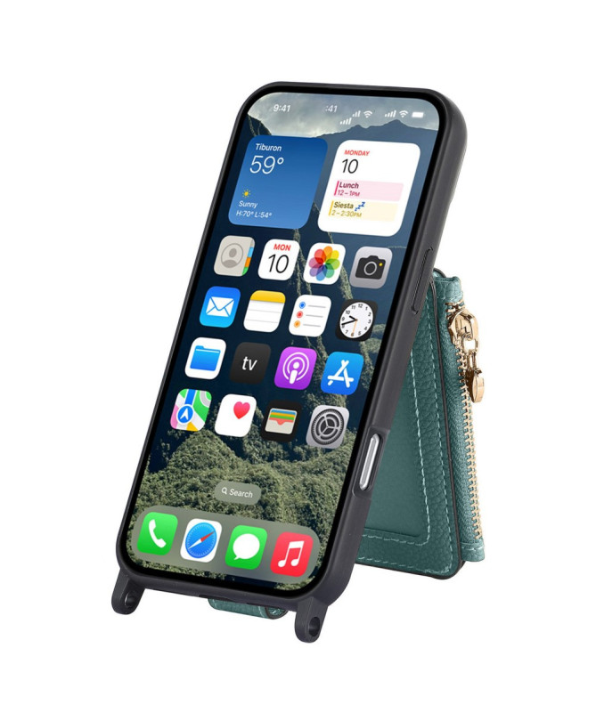 Coque iPhone 16 Pro Max Portefeuille, Stand et Lanière