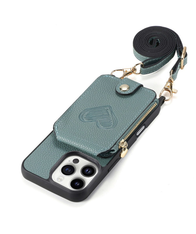 Coque iPhone 16 Pro Max Portefeuille, Stand et Lanière