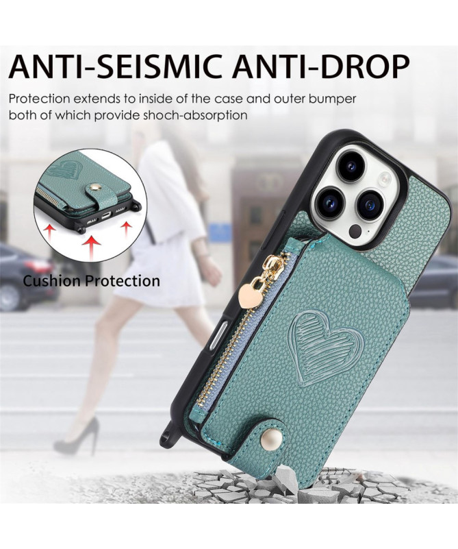 Coque iPhone 16 Pro Max Portefeuille, Stand et Lanière