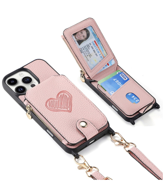 Coque iPhone 16 Pro Max Portefeuille, Stand et Lanière