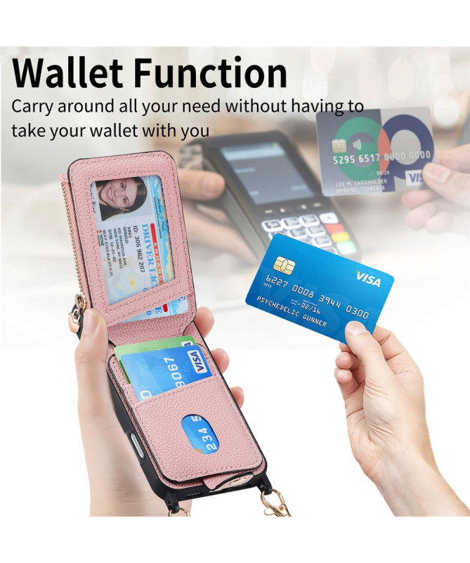 Coque iPhone 16 Pro Max Portefeuille, Stand et Lanière