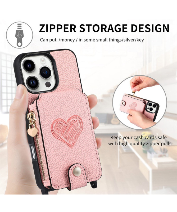 Coque iPhone 16 Pro Max Portefeuille, Stand et Lanière