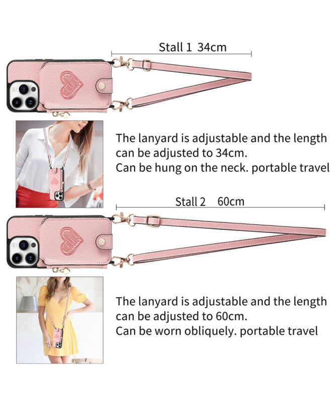 Coque iPhone 16 Pro Max Portefeuille, Stand et Lanière