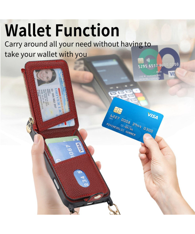 Coque iPhone 16 Pro Max Portefeuille, Stand et Lanière