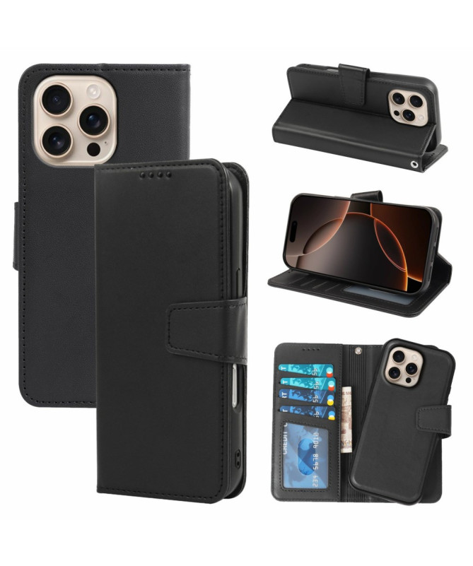 Housse iPhone 16 Pro Max | Coque Détachable en Simili Cuir