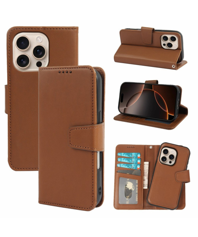 Housse iPhone 16 Pro Max | Coque Détachable en Simili Cuir
