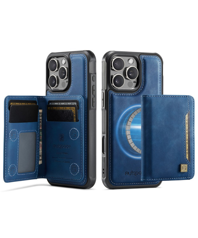 Coque iPhone 16 Pro Max Simili Cuir Vintage & Portefeuille Magnétique