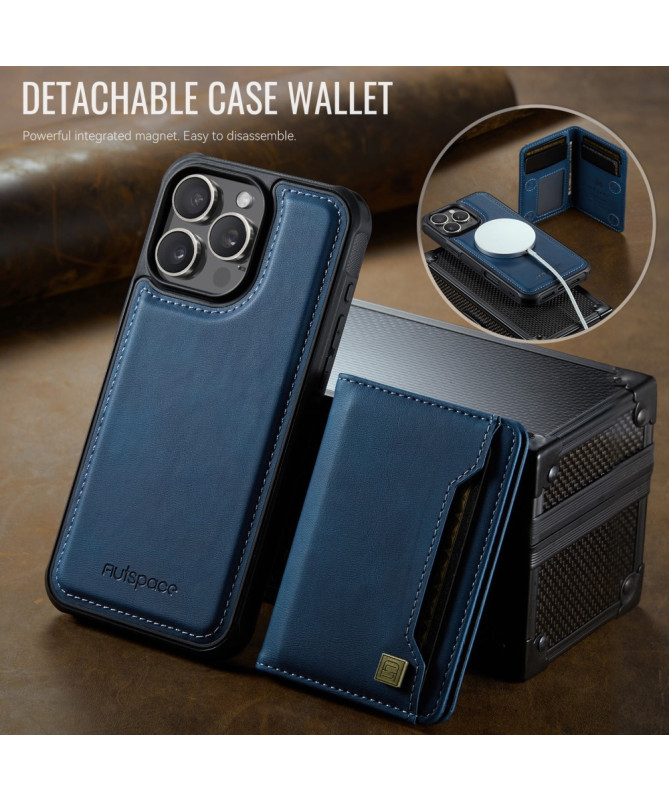 Coque iPhone 16 Pro Max Simili Cuir Vintage & Portefeuille Magnétique