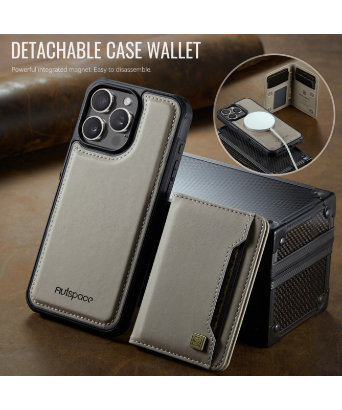 Coque iPhone 16 Pro Max Simili Cuir Vintage & Portefeuille Magnétique