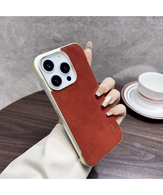 Coque iPhone 16 Pro Max Cuir Véritable & Porte-Cartes Magnétique