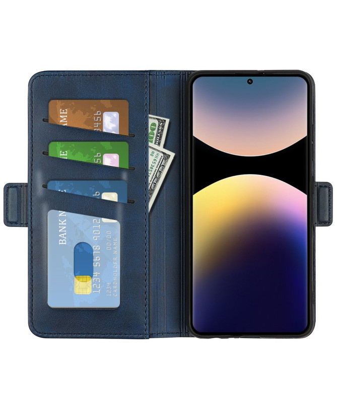 Étui Xiaomi Redmi Note 14 Pro 4G portefeuille revêtement simili cuir m