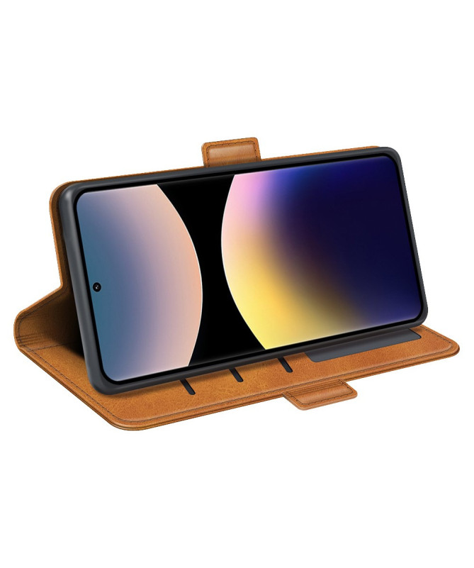 Étui Xiaomi Redmi Note 14 Pro 4G portefeuille revêtement simili cuir m