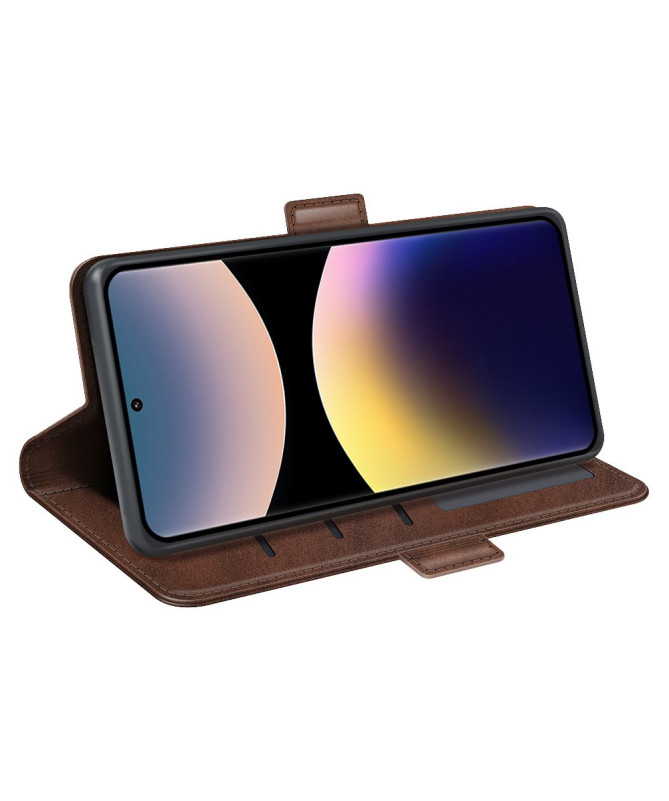 Étui Xiaomi Redmi Note 14 Pro 4G portefeuille revêtement simili cuir m