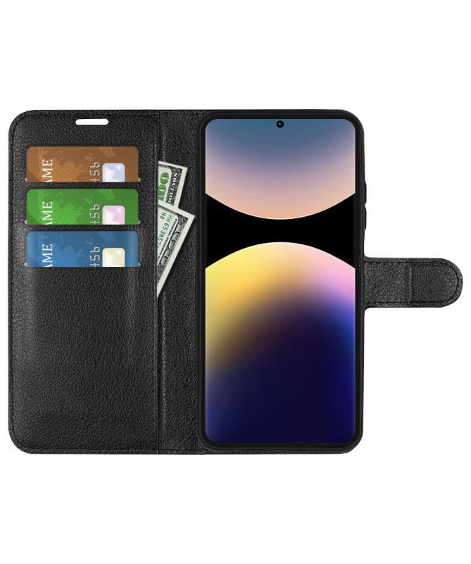 Étui Xiaomi Redmi Note 14 Pro 4G style cuir porte cartes