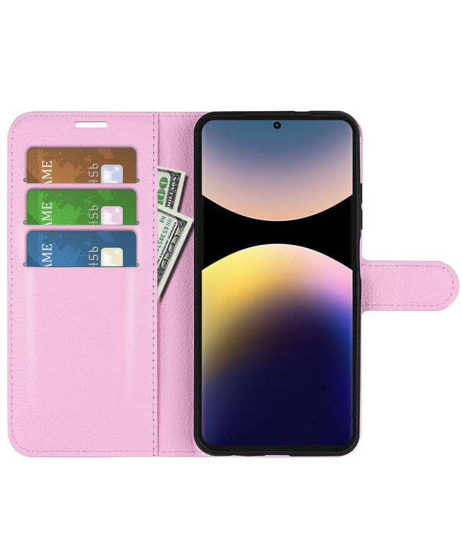 Étui Xiaomi Redmi Note 14 Pro 4G style cuir porte cartes