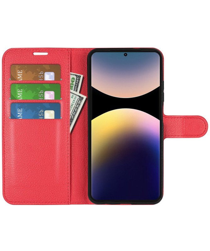 Étui Xiaomi Redmi Note 14 Pro 4G style cuir porte cartes