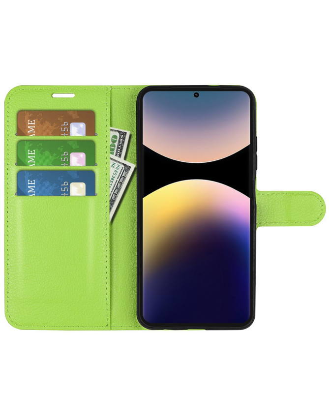 Étui Xiaomi Redmi Note 14 Pro 4G style cuir porte cartes