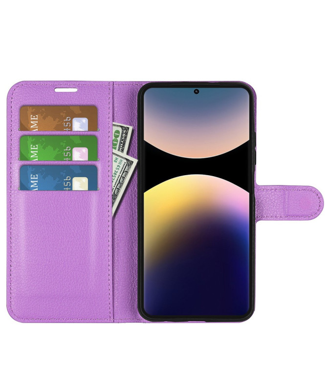 Étui Xiaomi Redmi Note 14 Pro 4G style cuir porte cartes