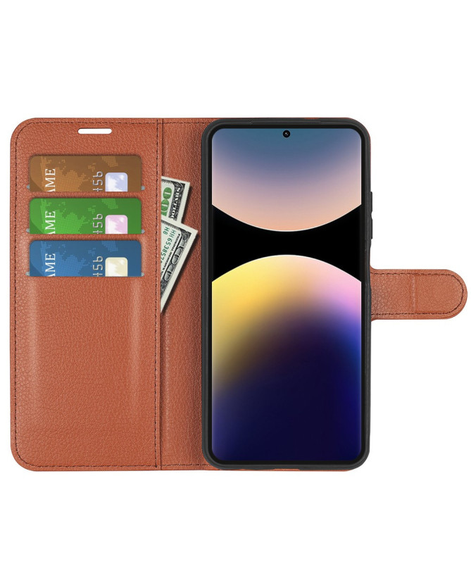 Étui Xiaomi Redmi Note 14 Pro 4G style cuir porte cartes