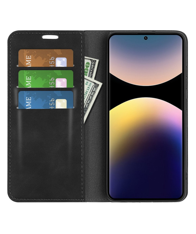 Étui Xiaomi Redmi Note 14 Pro 4G simili cuir fonction stand