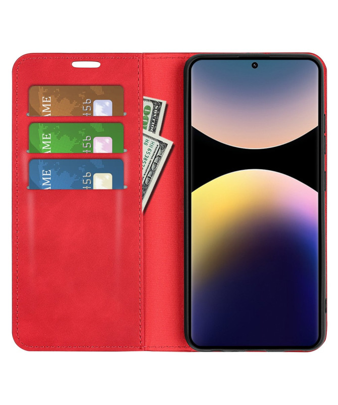 Étui Xiaomi Redmi Note 14 Pro 4G simili cuir fonction stand