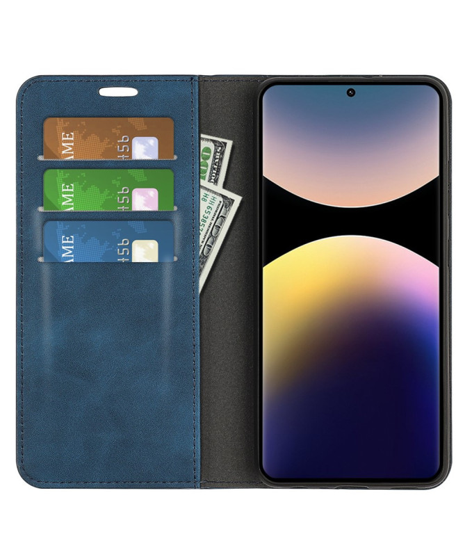 Étui Xiaomi Redmi Note 14 Pro 4G simili cuir fonction stand