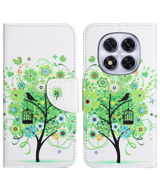 Housse Xiaomi Redmi Note 14 Pro Plus Portefeuille Arbre Vert
