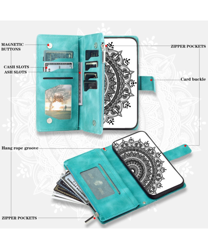 Housse Xiaomi Redmi Note 14 Pro Plus Mandala Porte-Cartes
