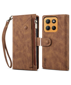 Irène - Housse Motorola Edge 50 Neo Portefeuille à Lanière