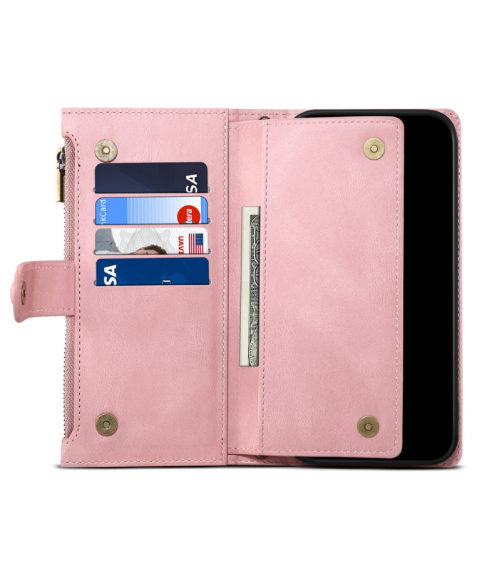 Irène - Housse Motorola Edge 50 Neo Portefeuille à Lanière